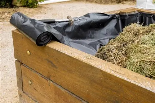 raised bed pond liner or bubble wrap