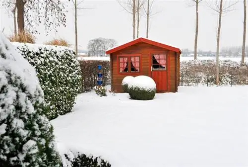 Isoleer het tuinhuis