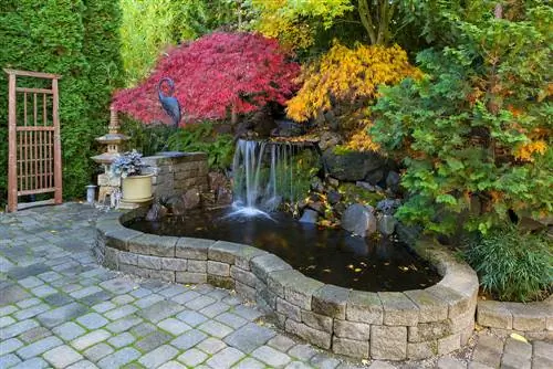 garden pond-bricked