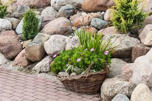 piedra natural en el jardin