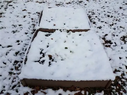 Cover raised beds in winter