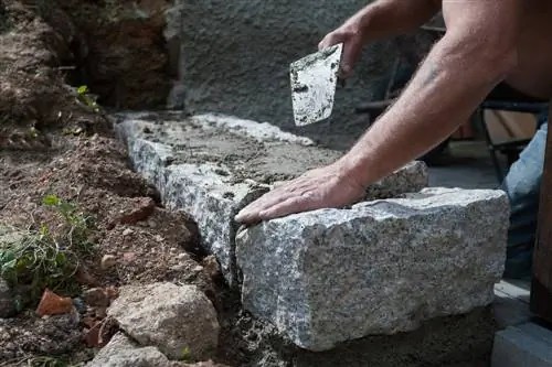 construirea unui zid de grădină