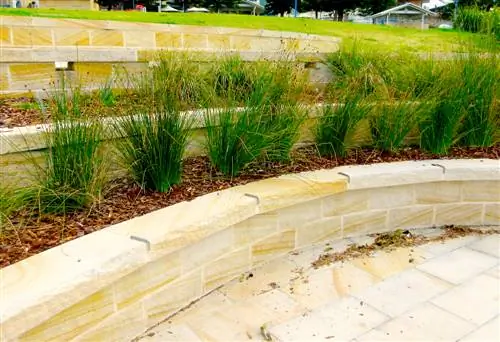 Sandstone raised beds: elegant look and natural habitat