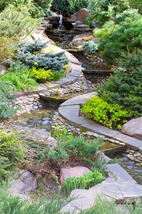 Ubicación en la ladera del jardín delantero