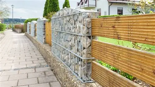 Wall in the front yard: dry stone wall, gabions or brick wall?