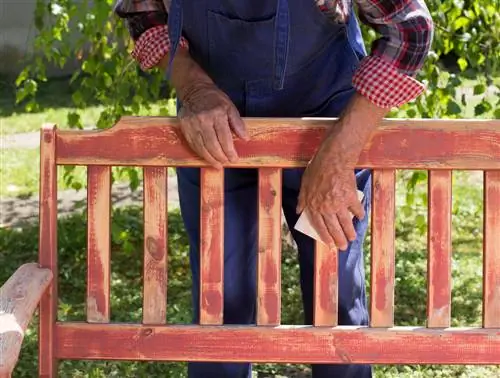 Weathered garden furniture? So sand and freshen up