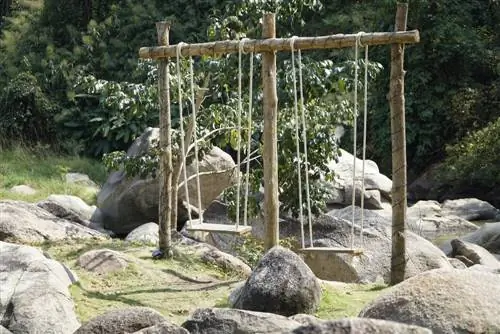 Hazlo tú mismo: simplemente construye tú mismo un columpio sostenible de madera de robinia