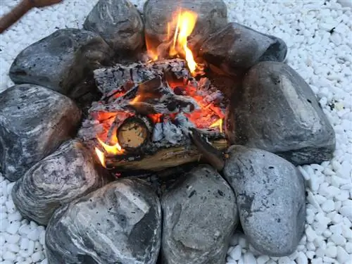 Build a fire pit: Heat-resistant stones prevent it from bursting