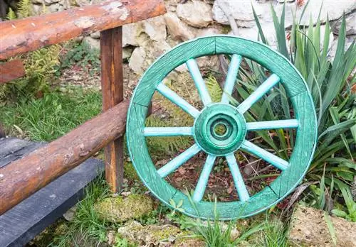 wagon wheel planting wagon wheel planting
