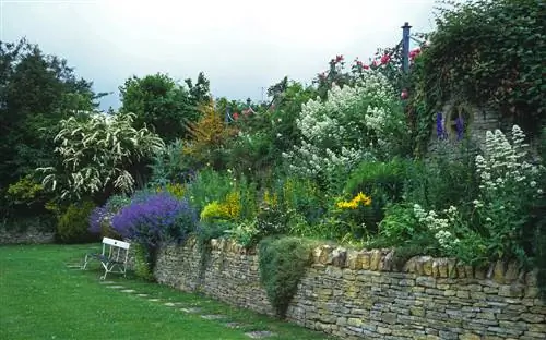 plan de plantación de camas herbáceas