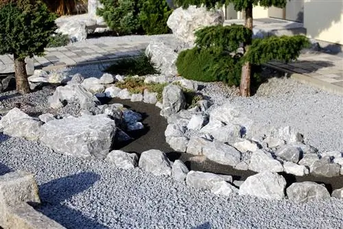 stone bed-in-the-front-yard