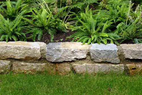 Bed edging granite setting