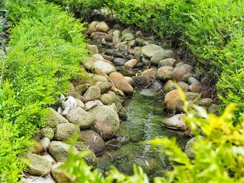 Een beek uit natuursteen ommuren - zo werkt het