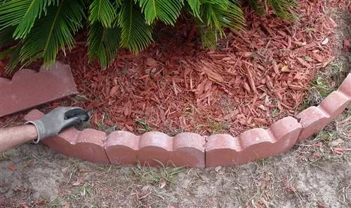 Bed edging-laying