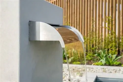 Building it yourself made easy: waterfall made of stainless steel