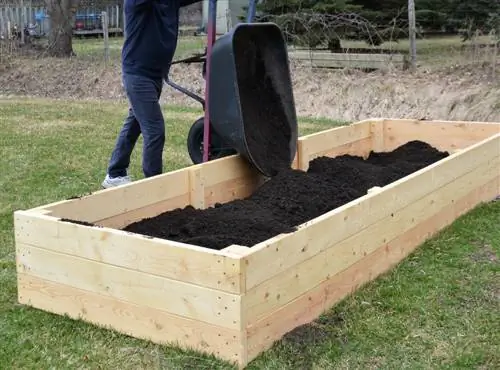 verhoogde bedding kompos grond