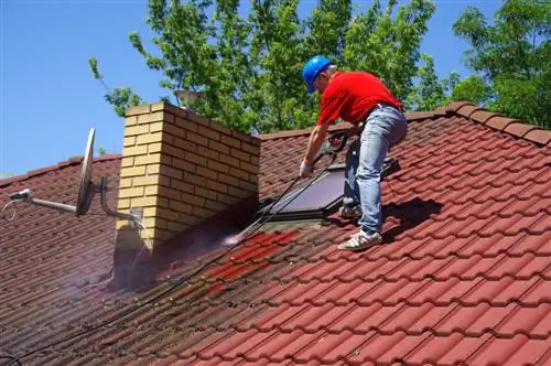 removing roof moss