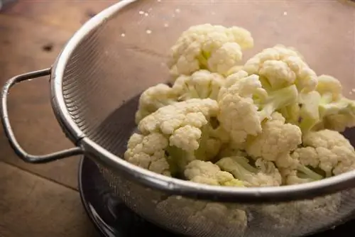 Wash cauliflower