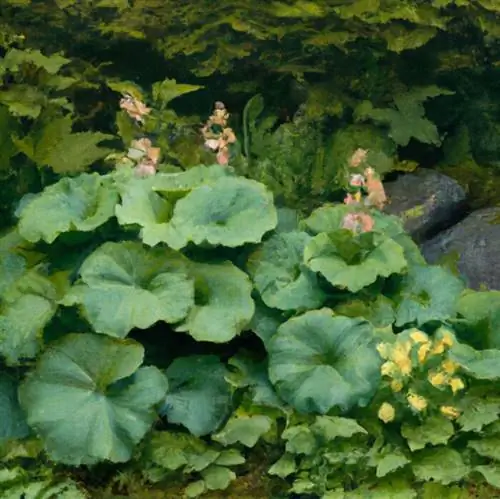 Combine lady's mantle with hostas in the bed