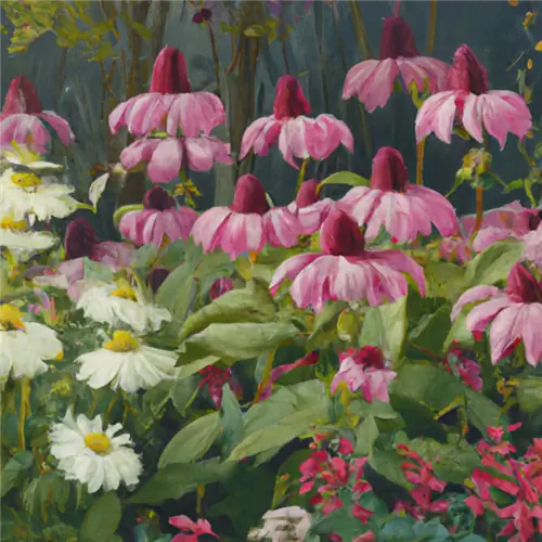 Kombineer coneflower met Monarda in die bedding