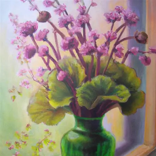 Combine bergenia with star umbel in the vase