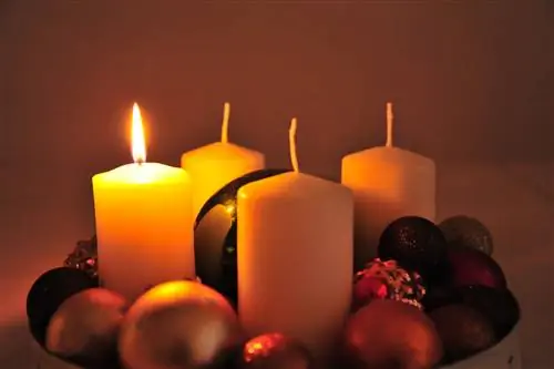 advent გვირგვინი ნაძვის გარეშე