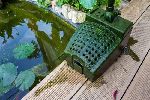 Protect pond pumps from algae